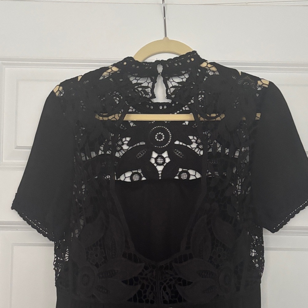 Entro Black Lace Mini Dress - Picture 6 of 7